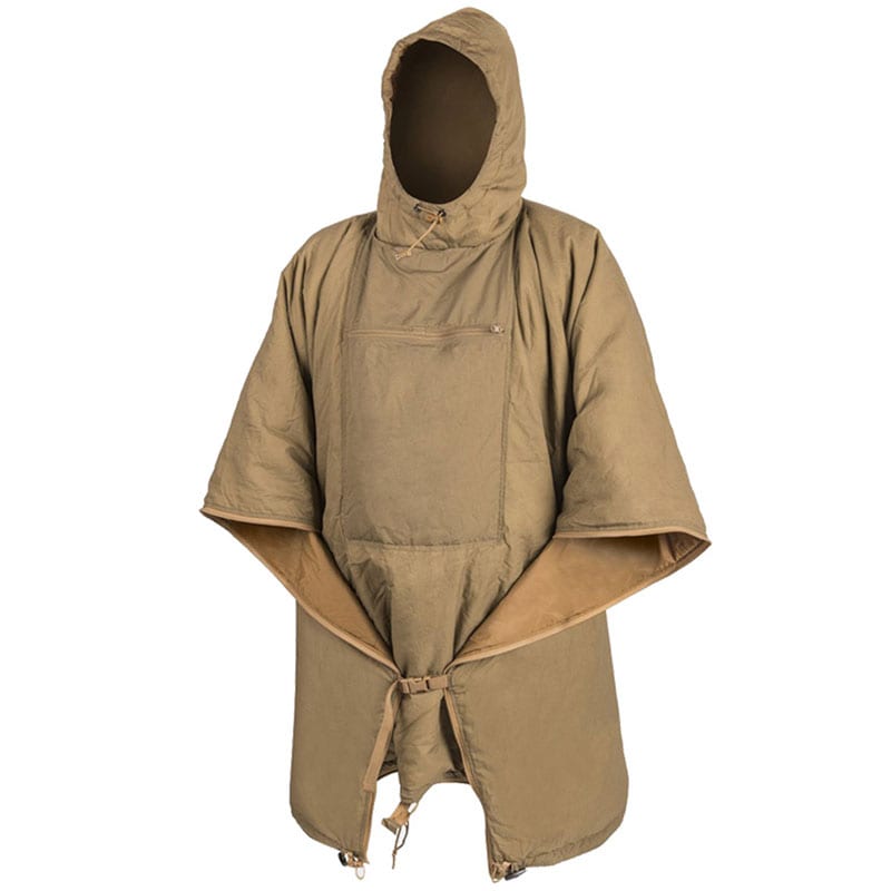 Poncho Helikon-Tex Swagman Roll Climashield Apex con funzione sacco a pelo - Coyote