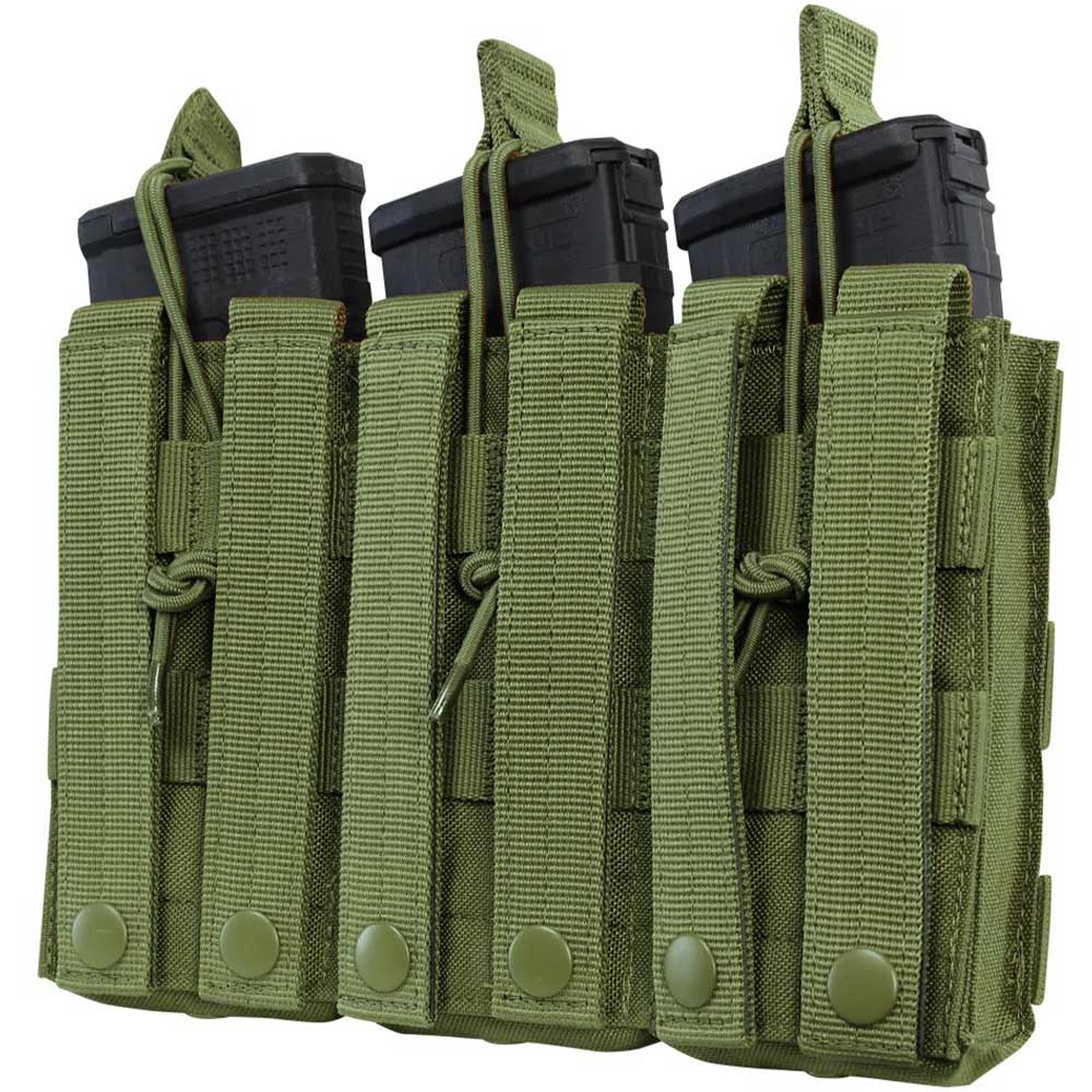 Tasca portacaricatori tripla S.T. Condor Triple M4/M16 Open Top Mag Pouch - Olive Drab