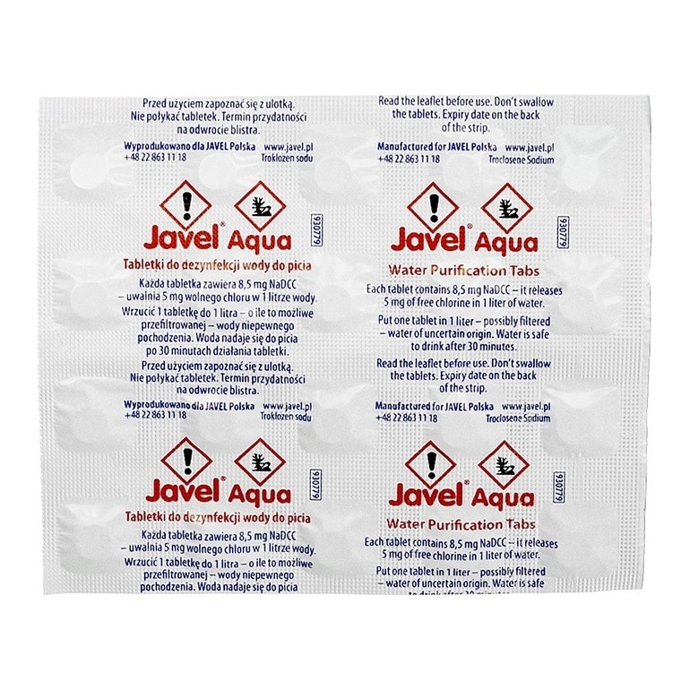 Compresse Javel Aqua per purificare l'acqua - 20 pezzi