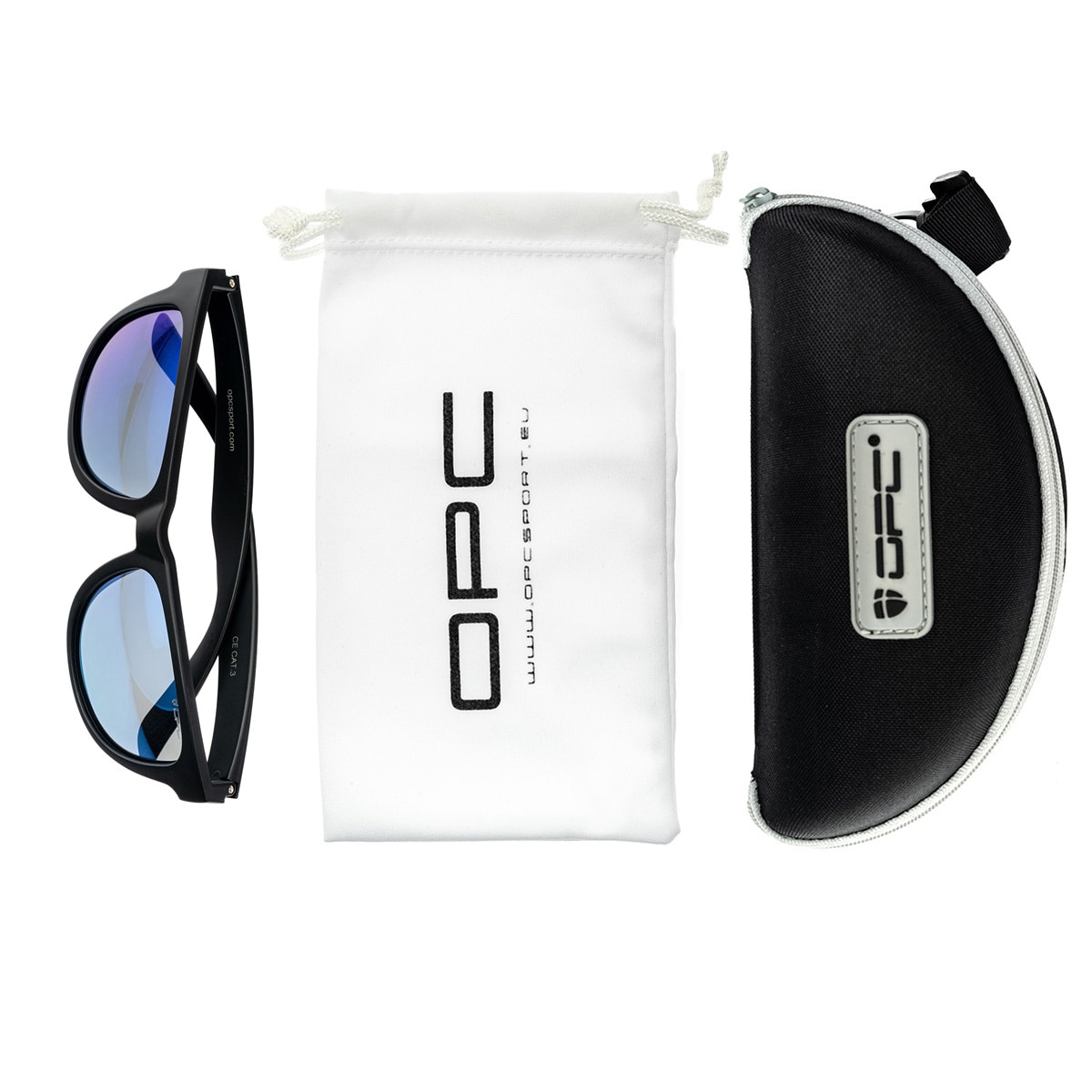 Occhiali da sole OPC Lifestyle Ibiza Blk Mat Blue con polarizzazione