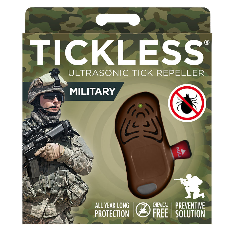 Protezione a ultrasuoni contro le zecche TickLess Military per persone - Brown