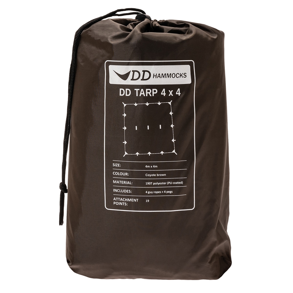 Telo da bivacco DD Hammocks Tarp 4x4 - coyote brown