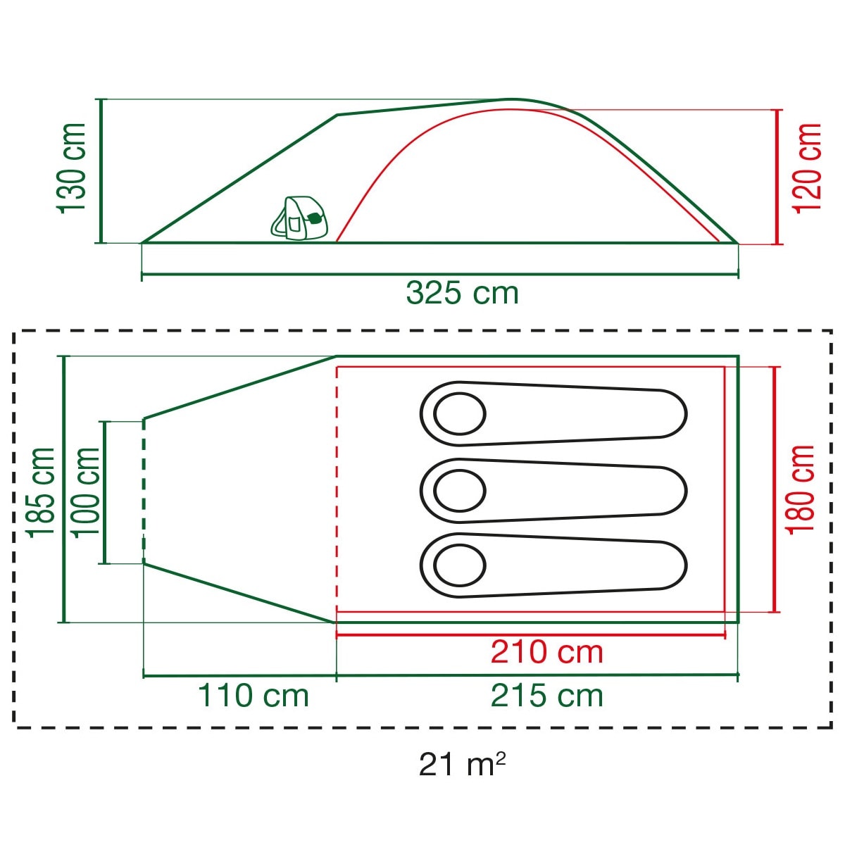 Tenda Coleman Kobuk Valley 3 Plus BlackOut per 3 persone