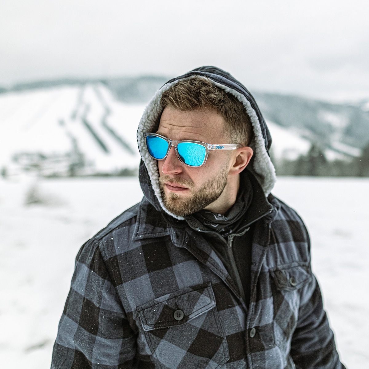 Occhiali da sole Oakley Frogskins Crystal Clear Prizm Sapphire