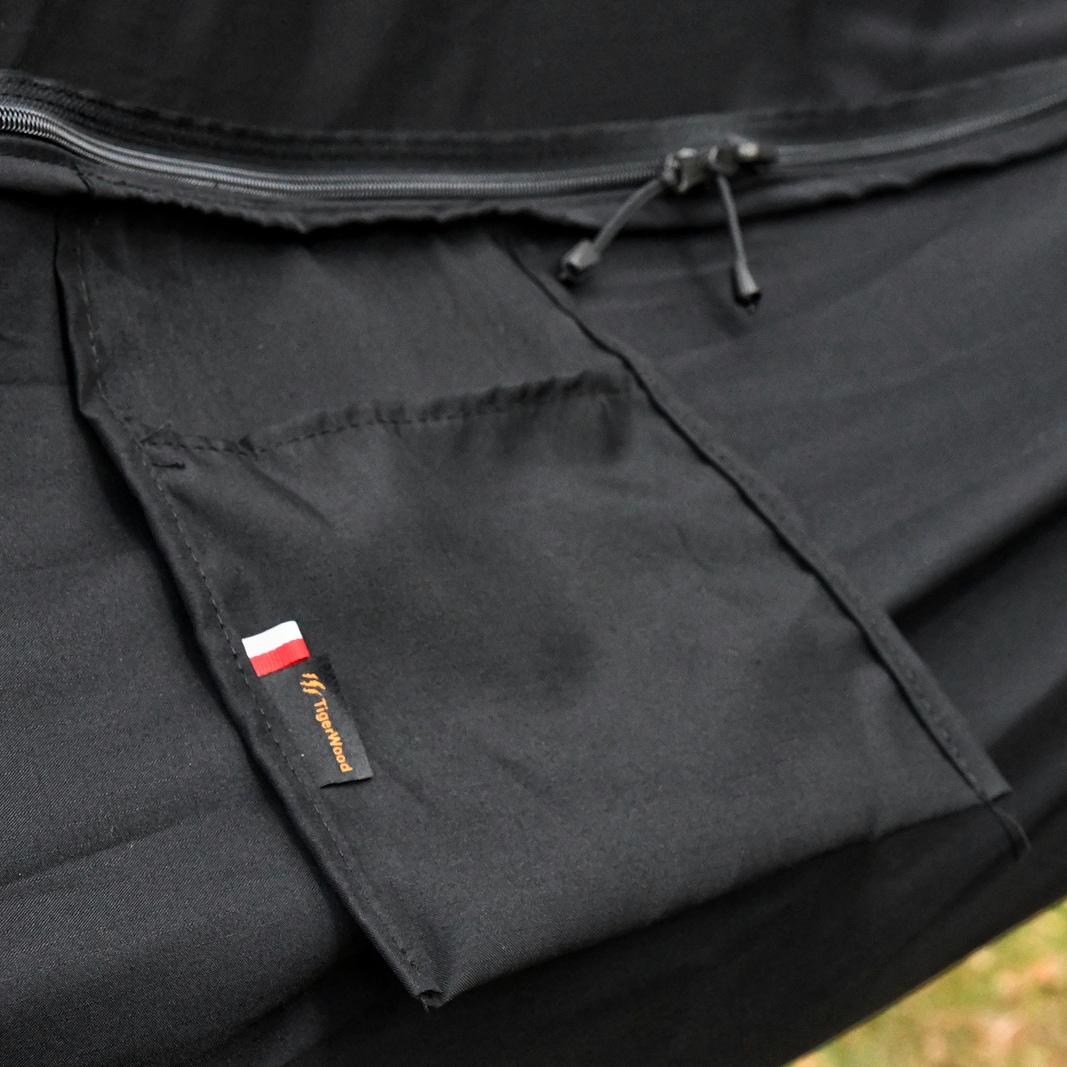 Amaca da campo TigerWood Orso XL Black con zanzariera Single Zip
