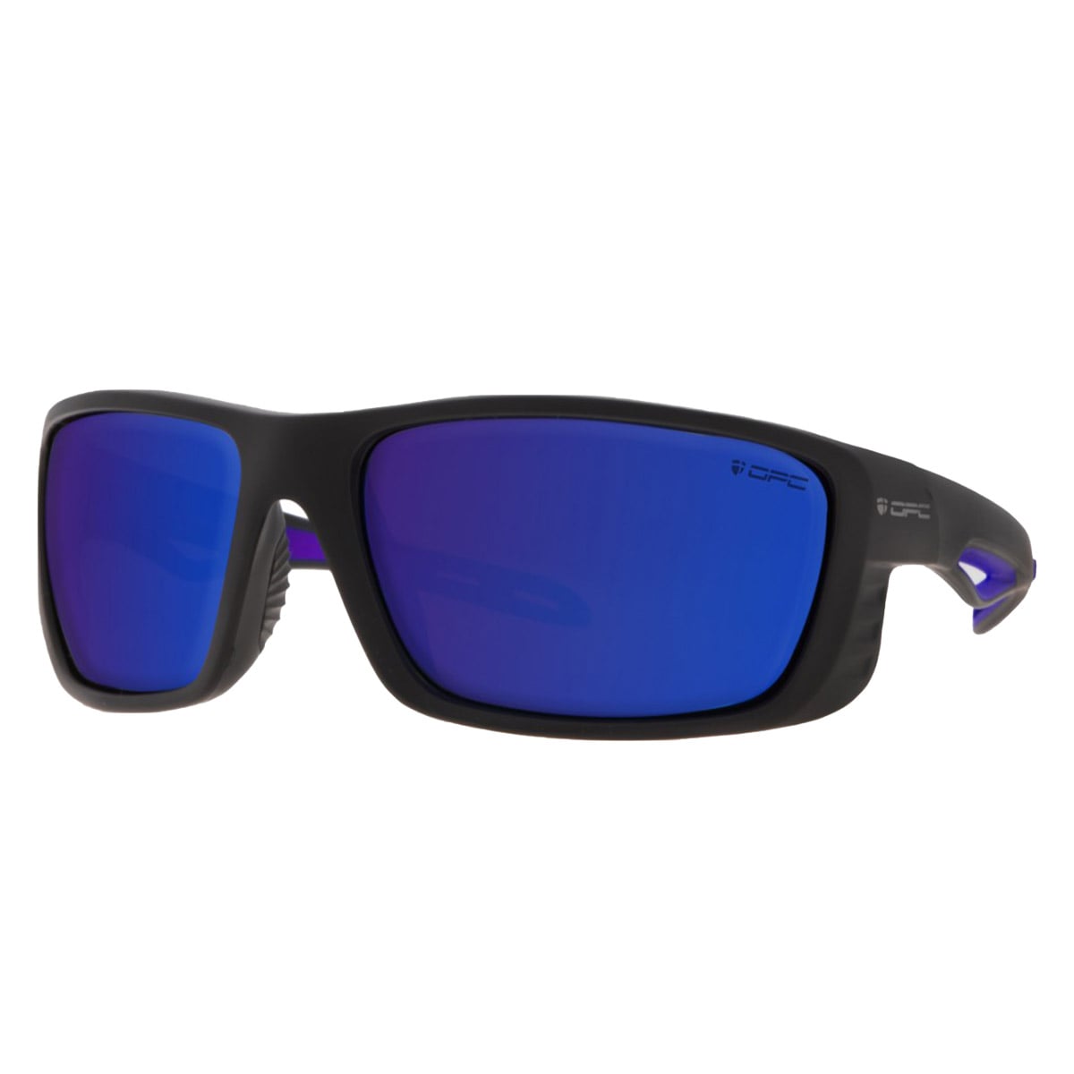 Occhiali da sole OPC Sport Everest Blk Mat Blue Smoke Revo con polarizzazione