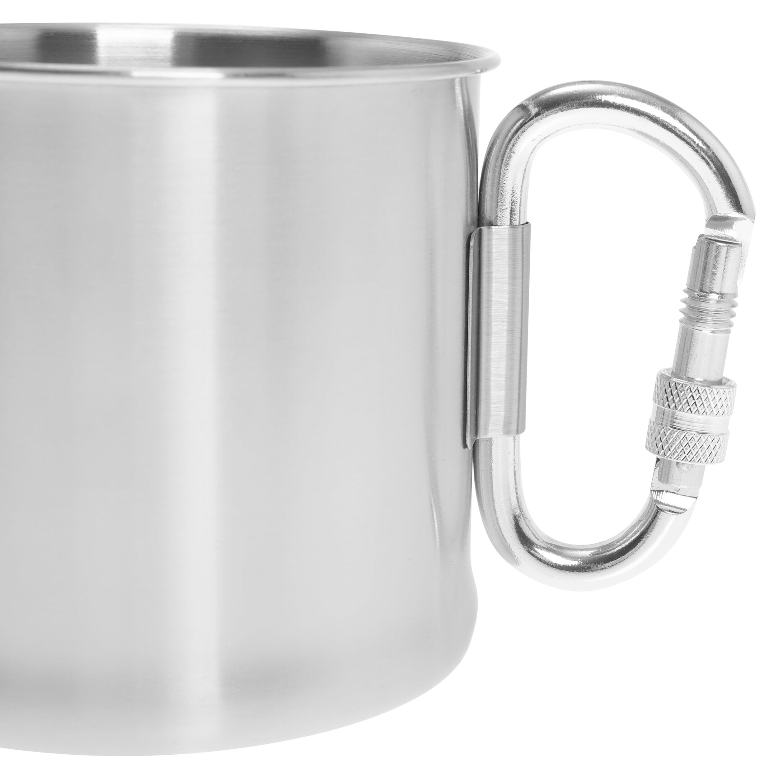 Tazza in acciaio Mil-Tec con moschettone 500 ml