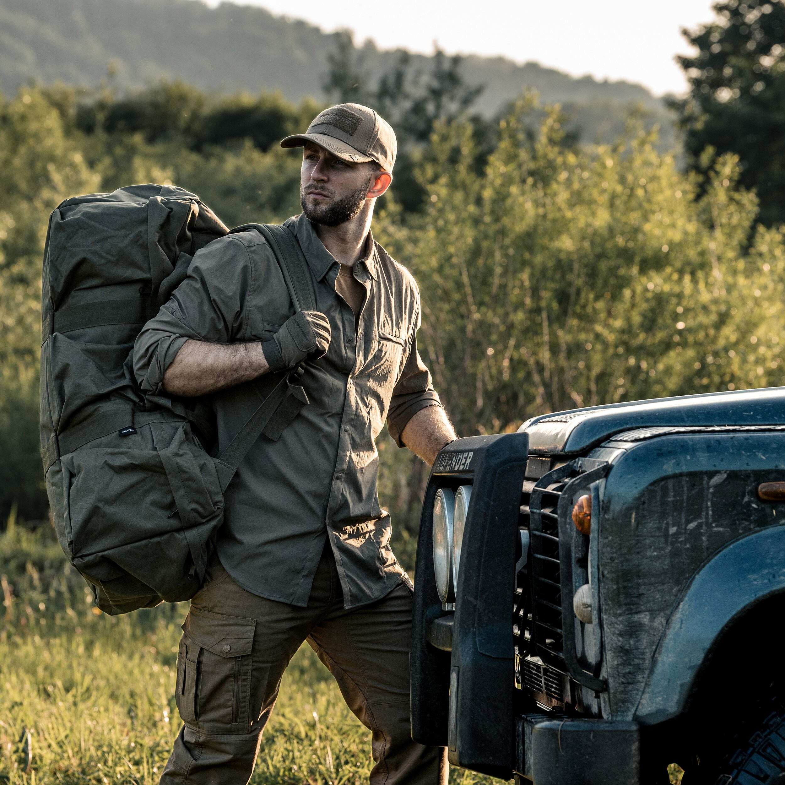Borsone Mil-Tec Combat Duffle Bag Tap 98 l - Olive