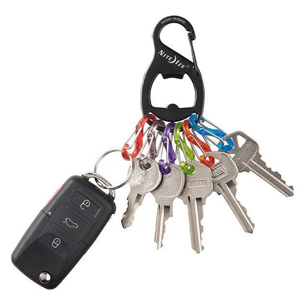 Portachiavi Nite Ize KeyRack+ S-Biner - Black