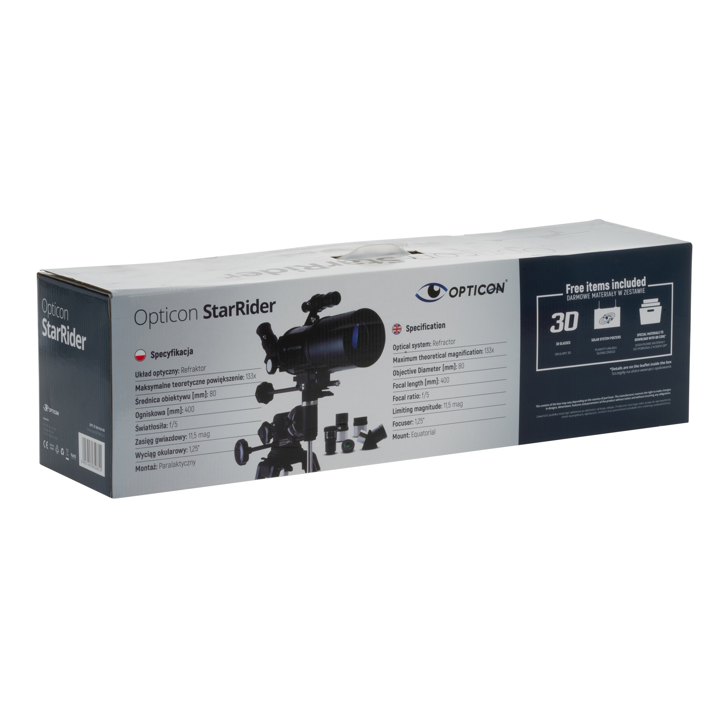 Telescopio Opticon StarRider 80F400EQ-A