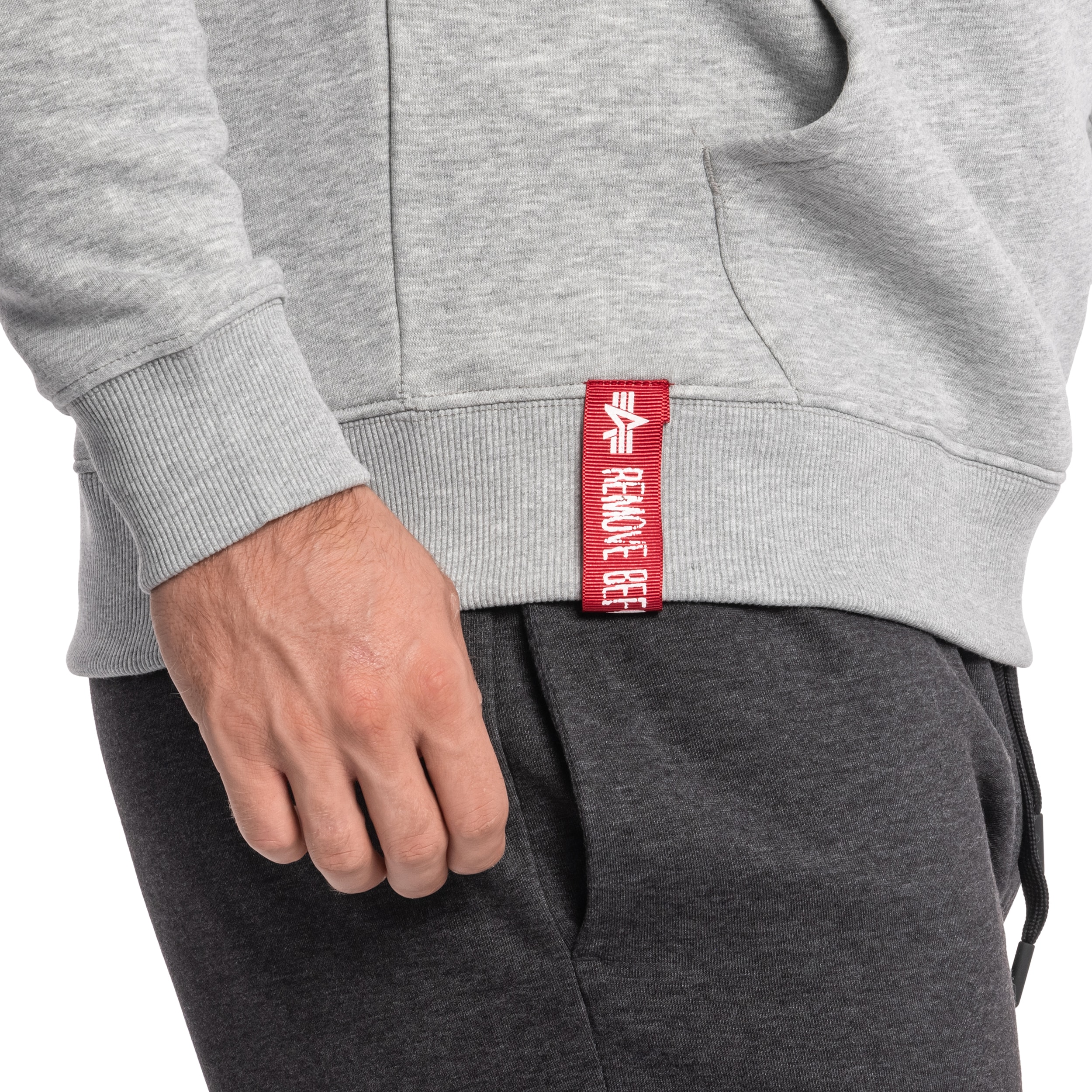 Felpa con cappuccio Alpha Industries Basic Hoody - Grey Heather