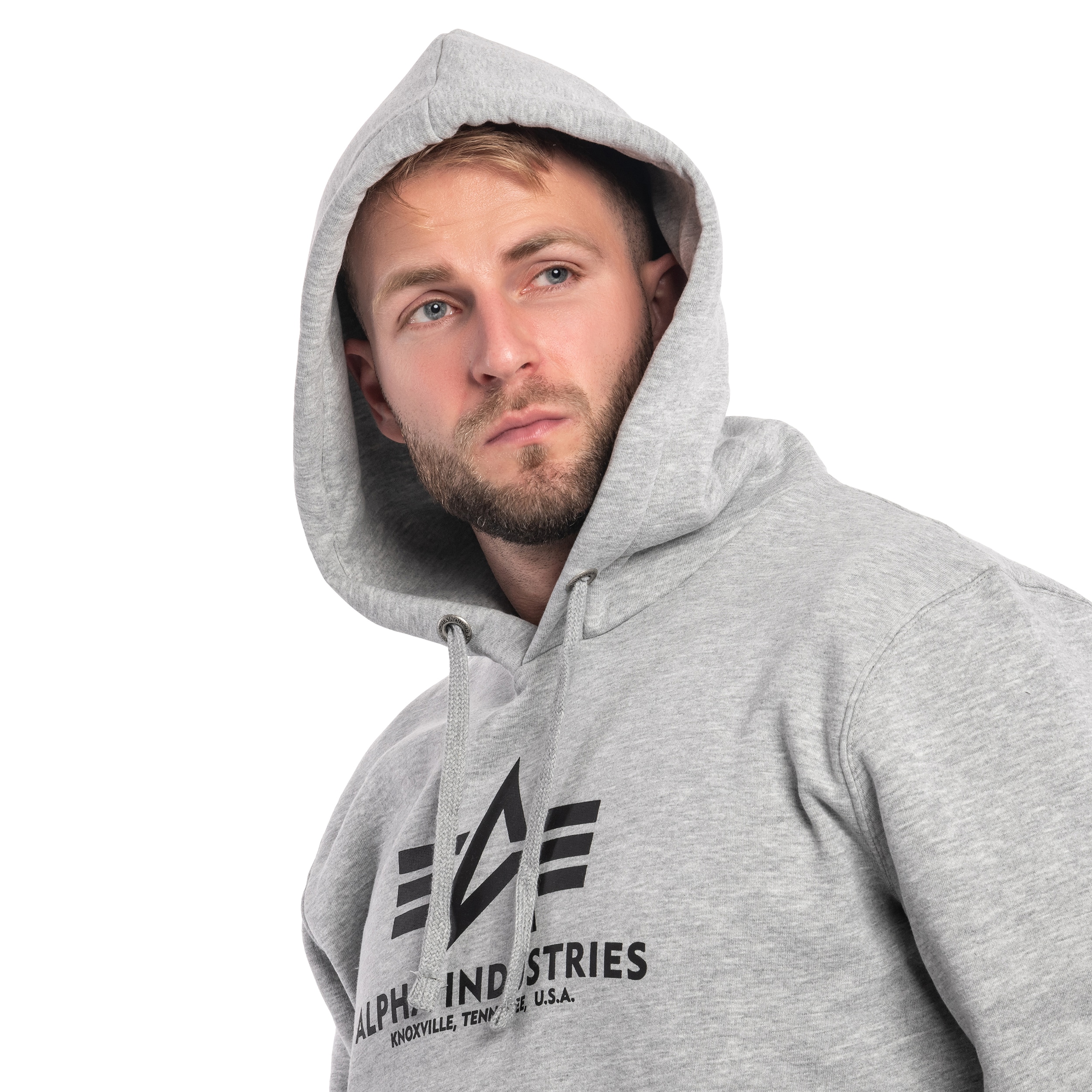 Felpa con cappuccio Alpha Industries Basic Hoody - Grey Heather