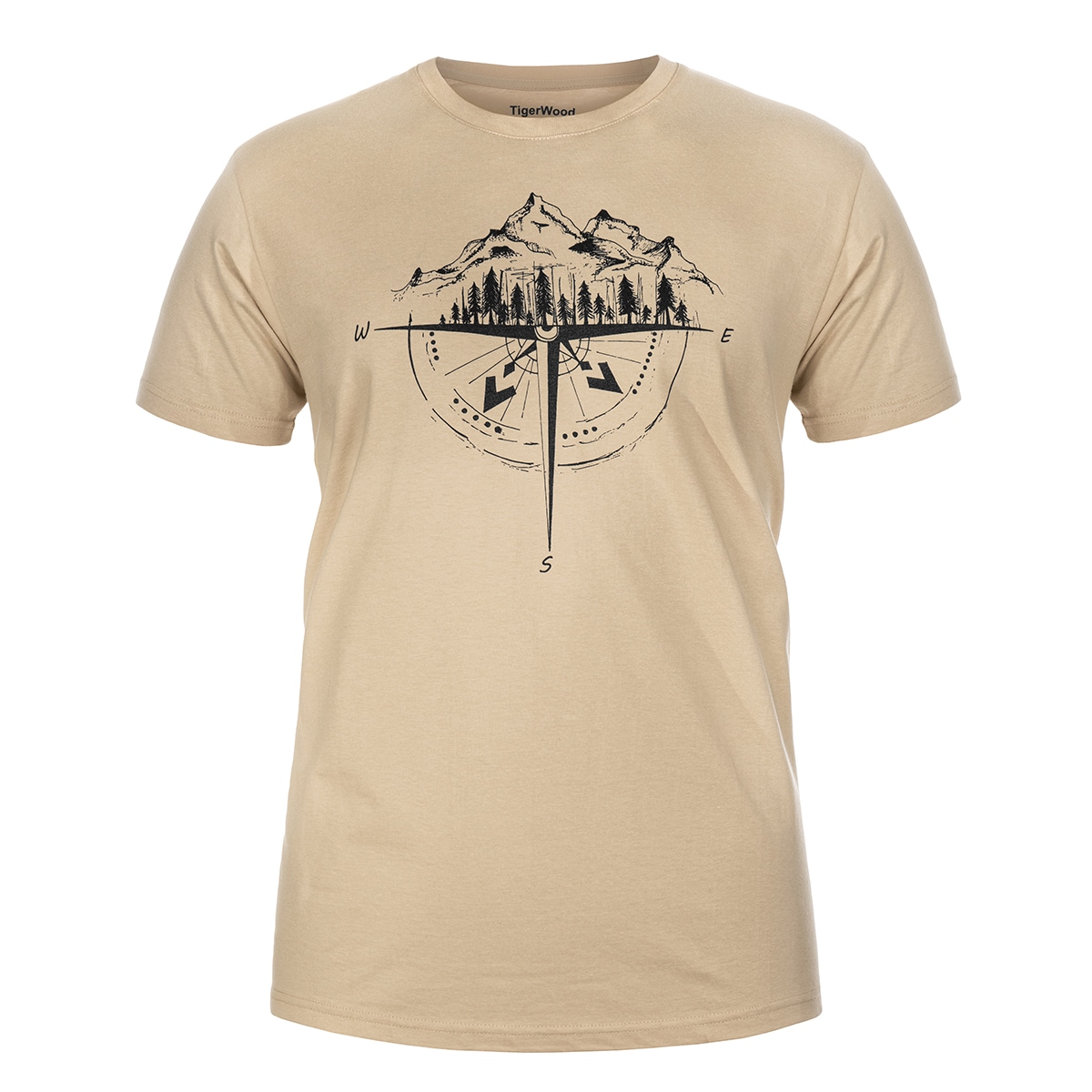 T-shirt TigerWood Rosa dei Venti - Sabbia
