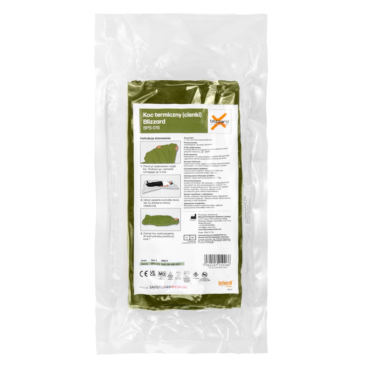 Coperta termica Blizzard Protection Systems Survival Blanket Small