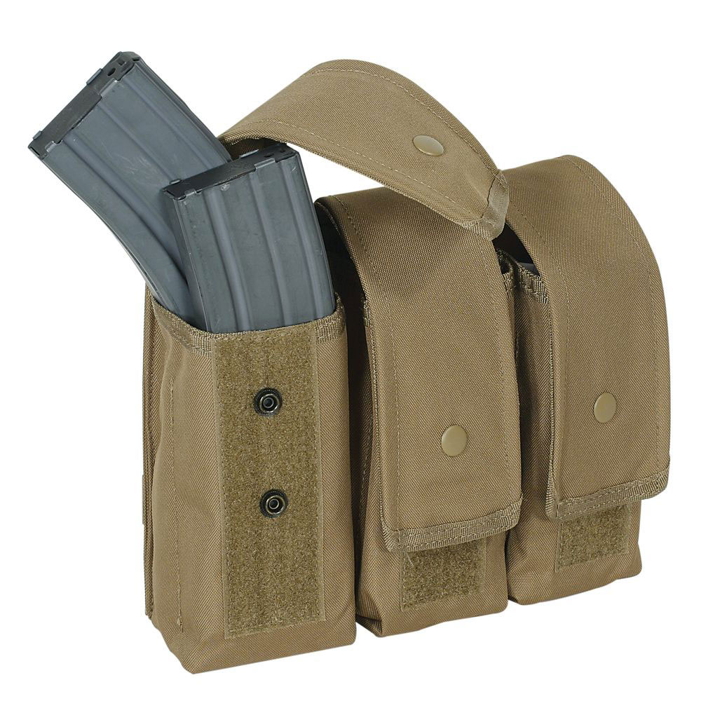 Tasca tripla portacaricatori Voodoo Tactical Triple Mag Pouch - Coyote