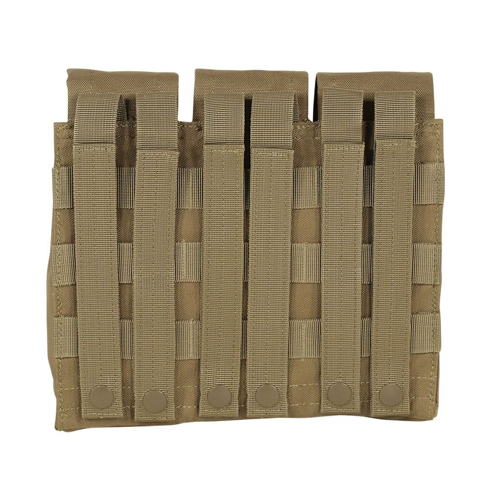 Tasca tripla portacaricatori Voodoo Tactical Triple Mag Pouch - Coyote