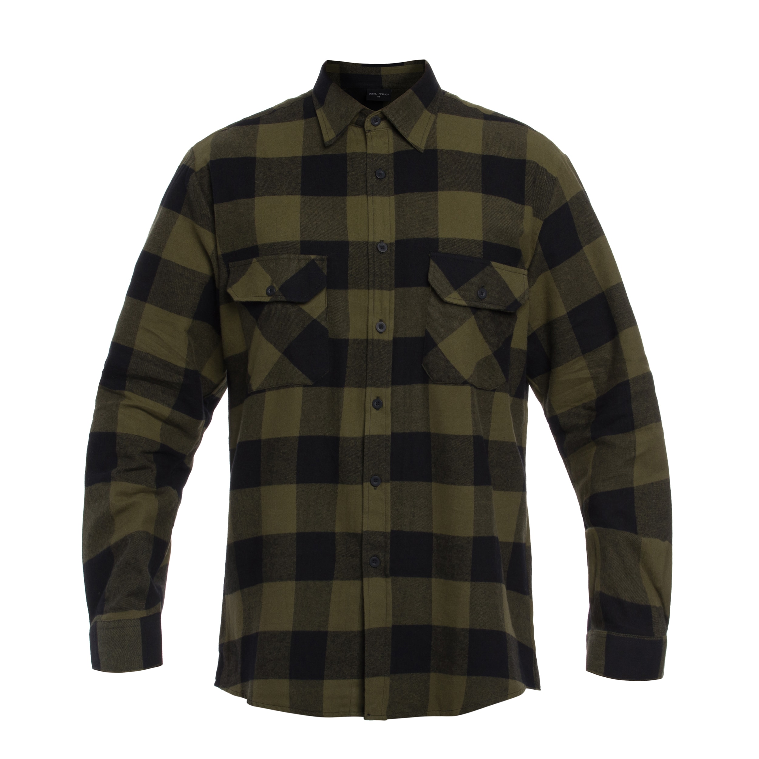 Camicia Mil-Tec Flannel Shirt Light Maniche Lunghe - Black/Olive