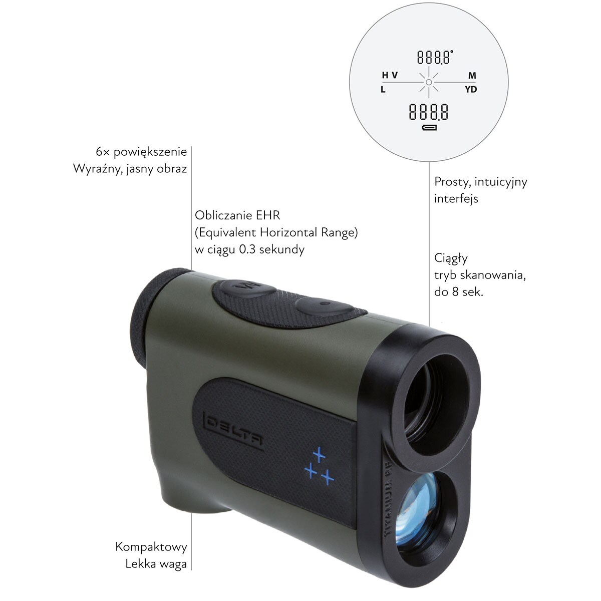 Telemetro laser Delta Optical Titanium RF-2000 6x23