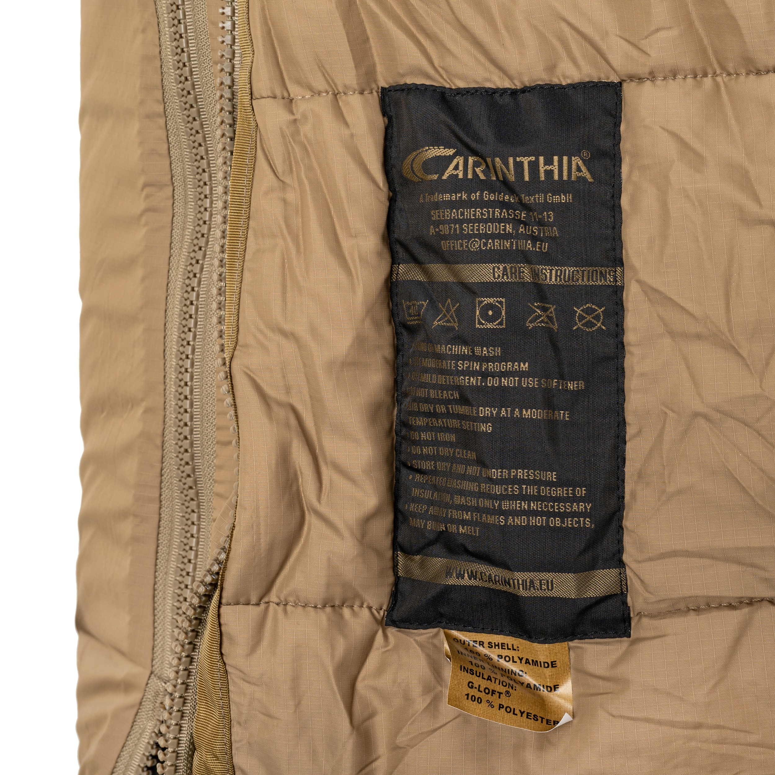 Sacco a pelo Carinthia Tropen Medium Sand - Sinistra