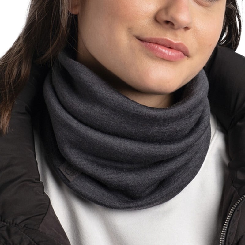 Bandana tubolare protettiva Buff Merino Heavyweight - Solid Grey