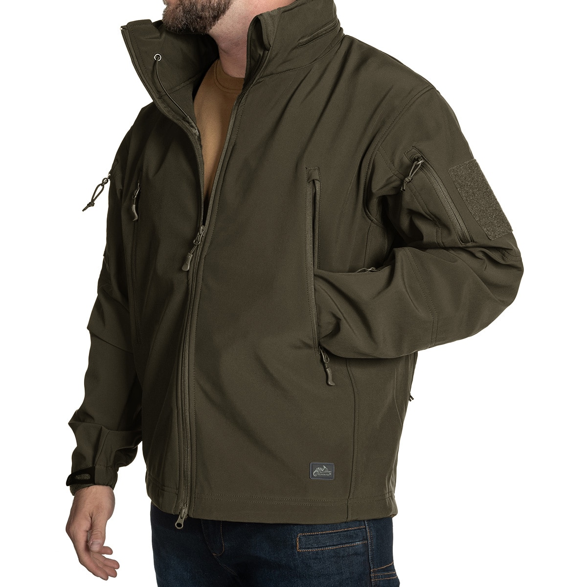 Giacca Helikon-Tex Gunfighter Softshell Shark Skin Windblocker - Taiga Green