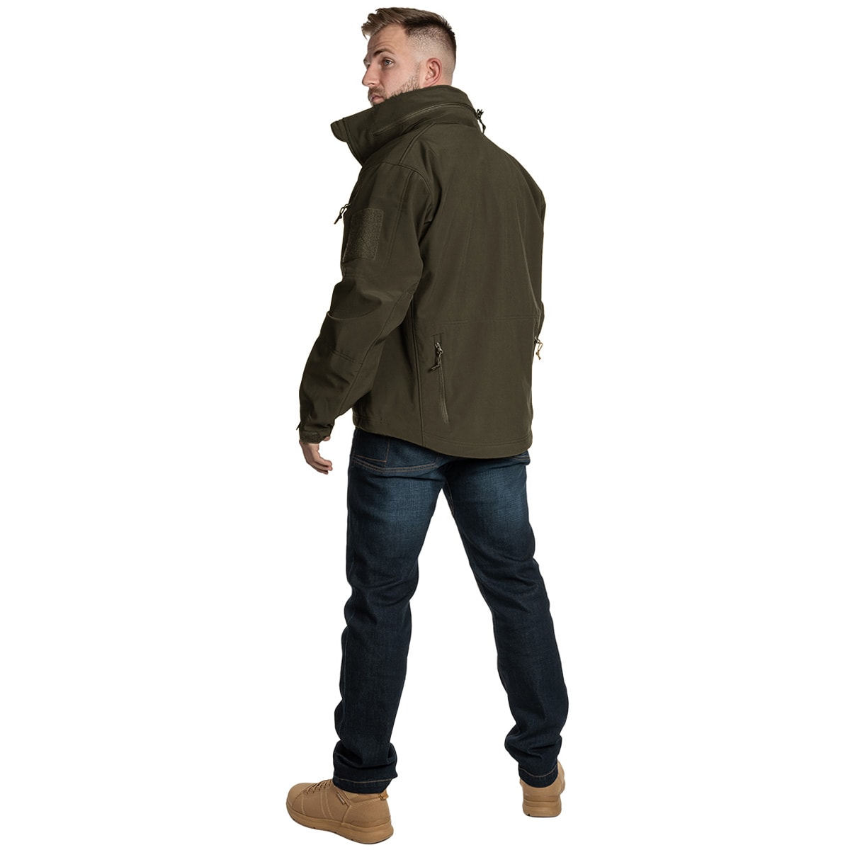 Giacca Helikon-Tex Gunfighter Softshell Shark Skin Windblocker - Taiga Green