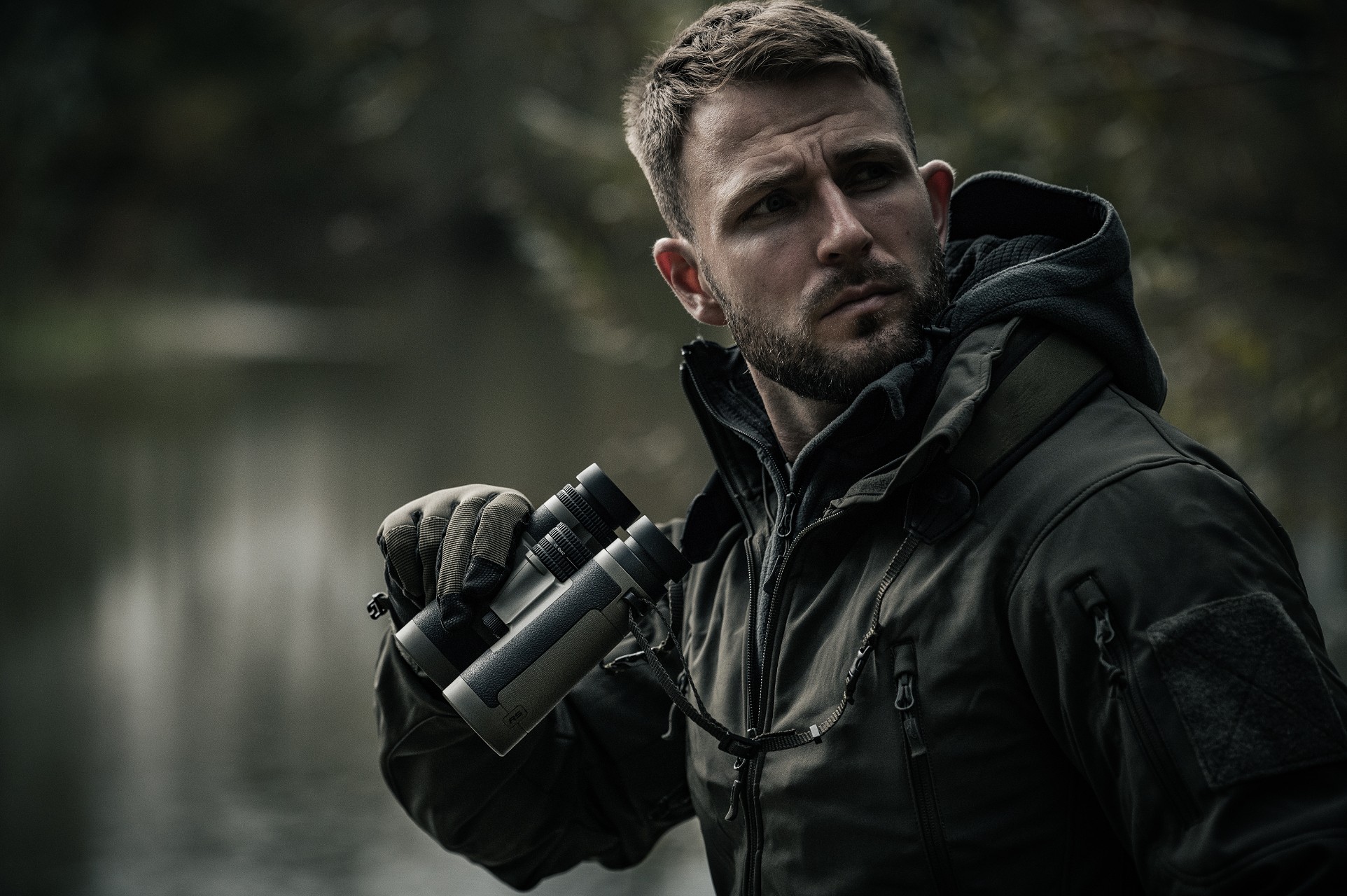 Giacca Helikon-Tex Gunfighter Softshell Shark Skin Windblocker - Taiga Green