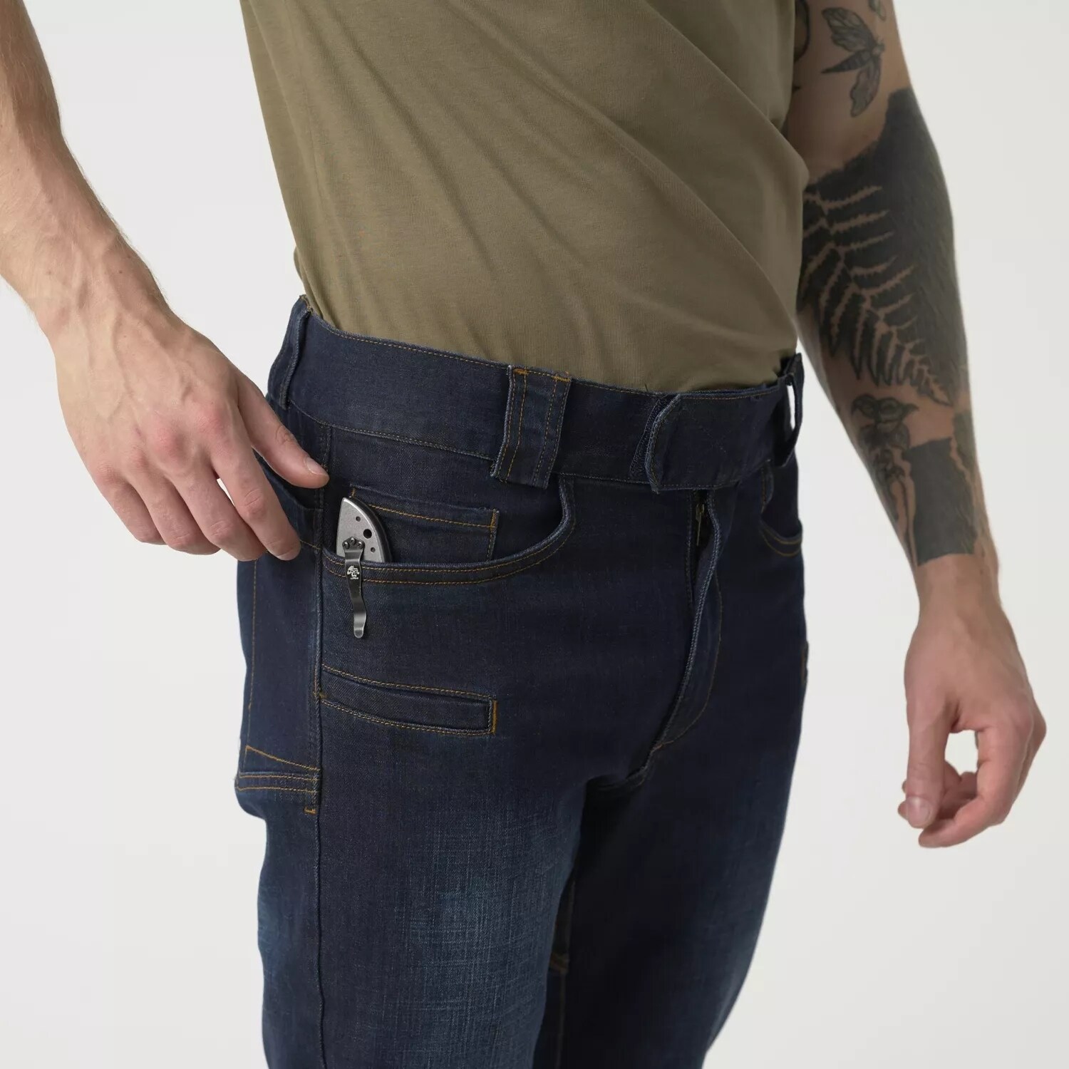 Pantaloni Helikon-Tex Greyman Tactical Jeans Slim Denim Mid - Denim Blue