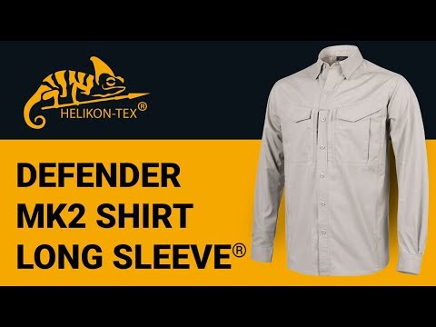 Camicia Helikon-Tex Defender Mk2 PolyCotton Ripstop Manica Lunga - Olive Green