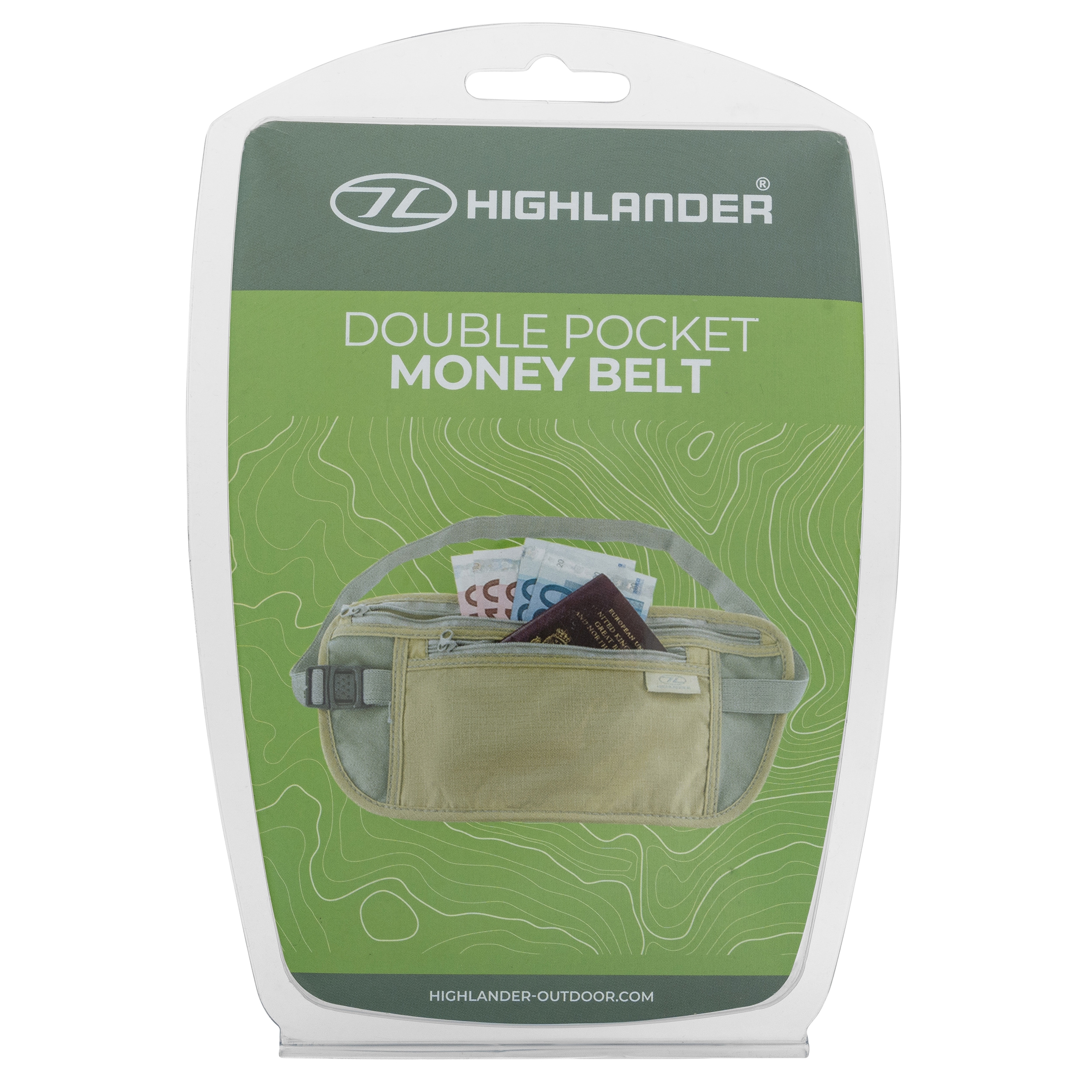 Marsupio Highlander Outdoor Double Pocket Money Belt