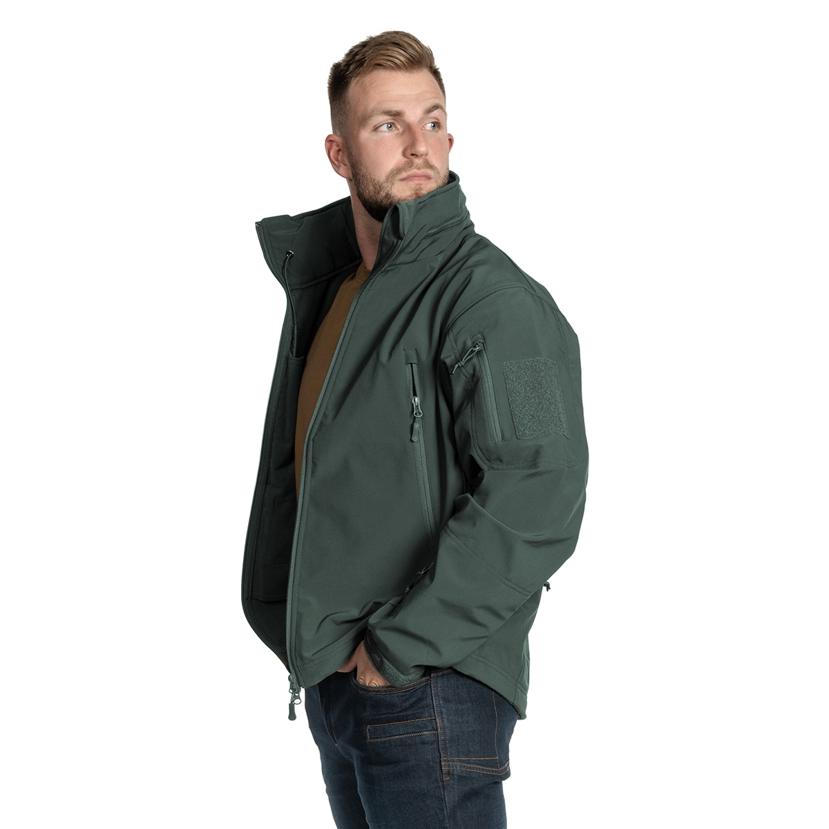 Giacca Helikon-Tex Gunfighter Softshell Shark Skin Windblocker - Jungle Green