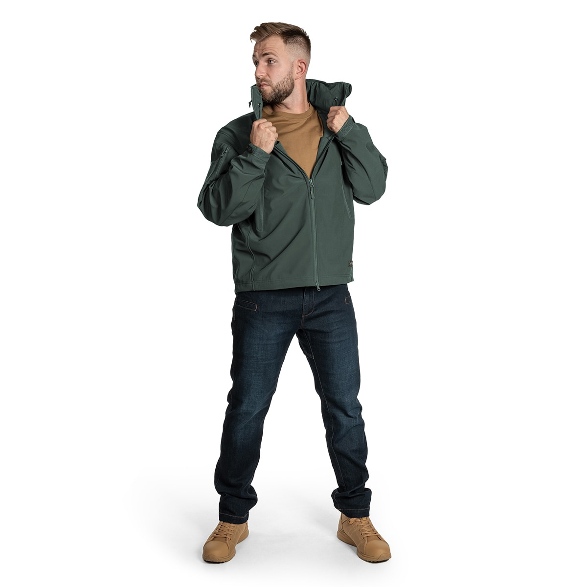 Giacca Helikon-Tex Gunfighter Softshell Shark Skin Windblocker - Jungle Green