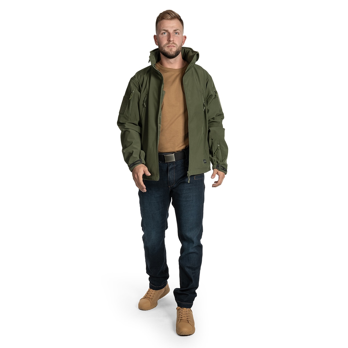 Giacca Helikon-Tex Gunfighter Softshell Shark Skin Windblocker - Olive Green