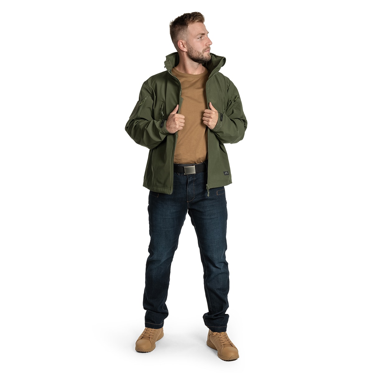 Giacca Helikon-Tex Gunfighter Softshell Shark Skin Windblocker - Olive Green