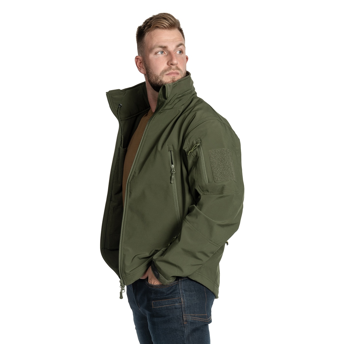 Giacca Helikon-Tex Gunfighter Softshell Shark Skin Windblocker - Olive Green