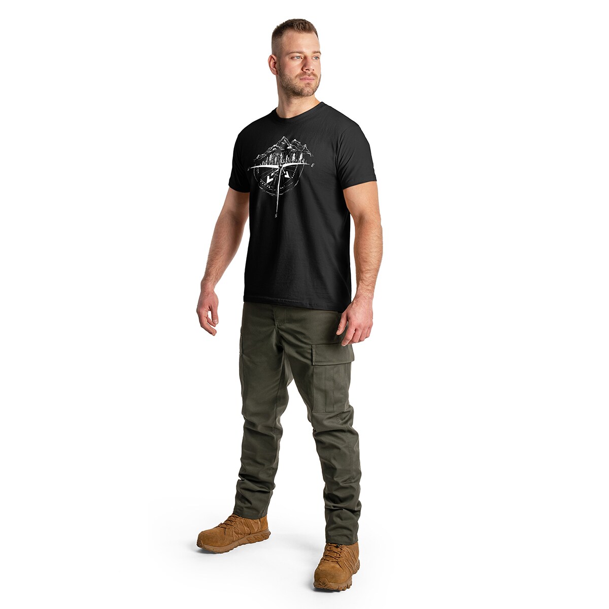 Tricou TigerWood Trandafirul vânturilor - Negru