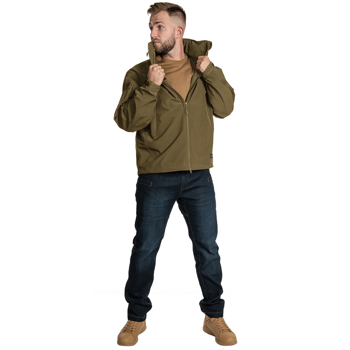 Geacă Helikon-Tex Gunfighter Softshell Shark Skin Windblocker - Adaptive Green