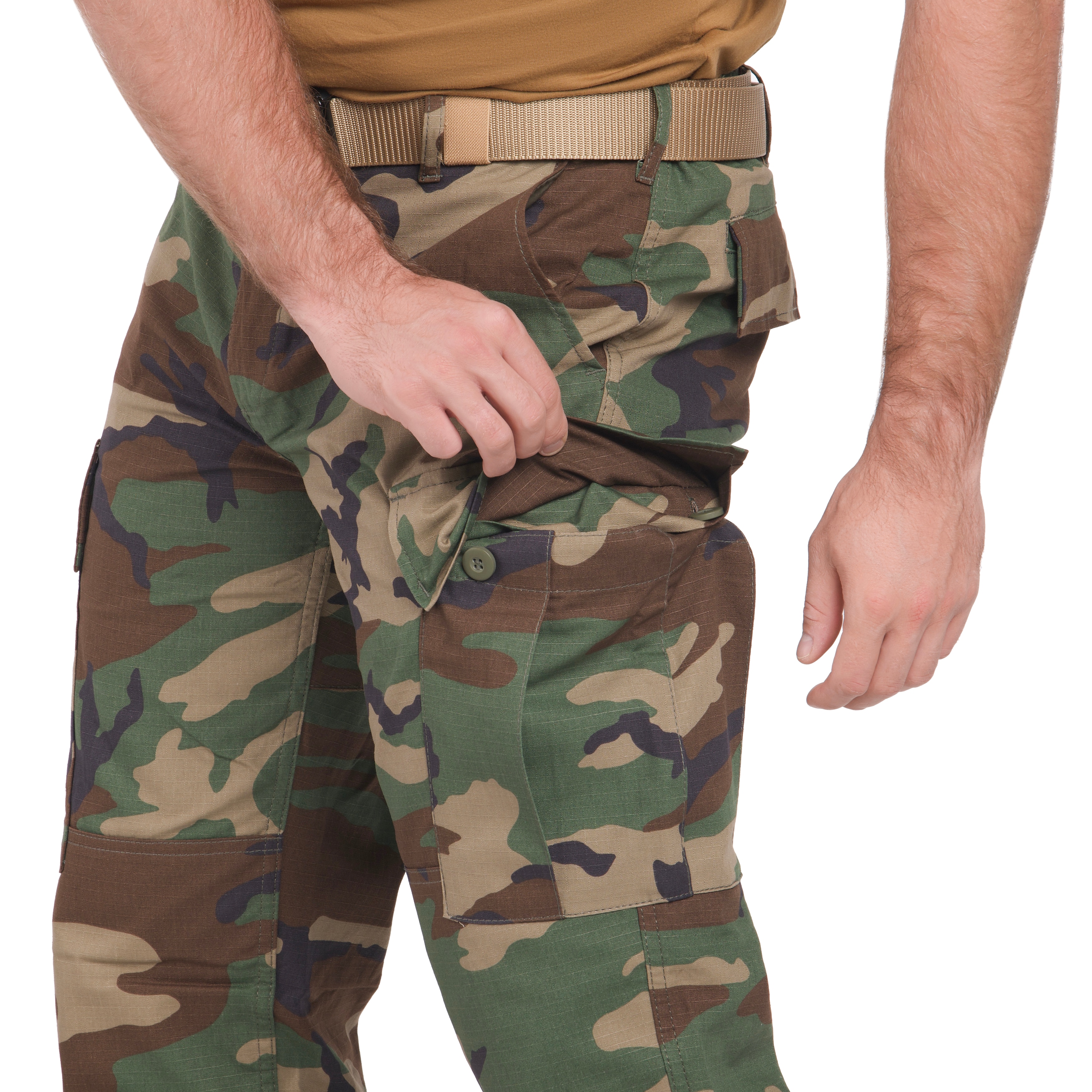 Pantaloni militari Mil-Tec Teesar Rip-Stop BDU Slim Fit - Woodland
