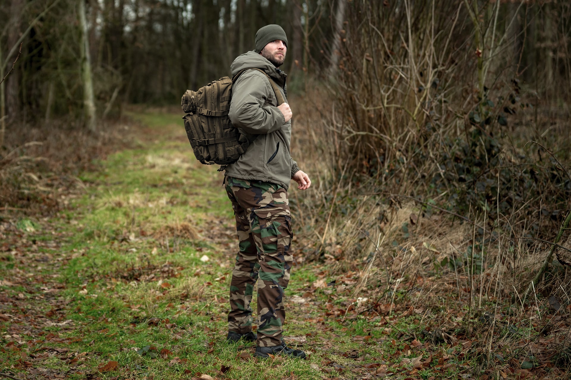 Pantaloni militari Mil-Tec Teesar Rip-Stop BDU Slim Fit - Woodland