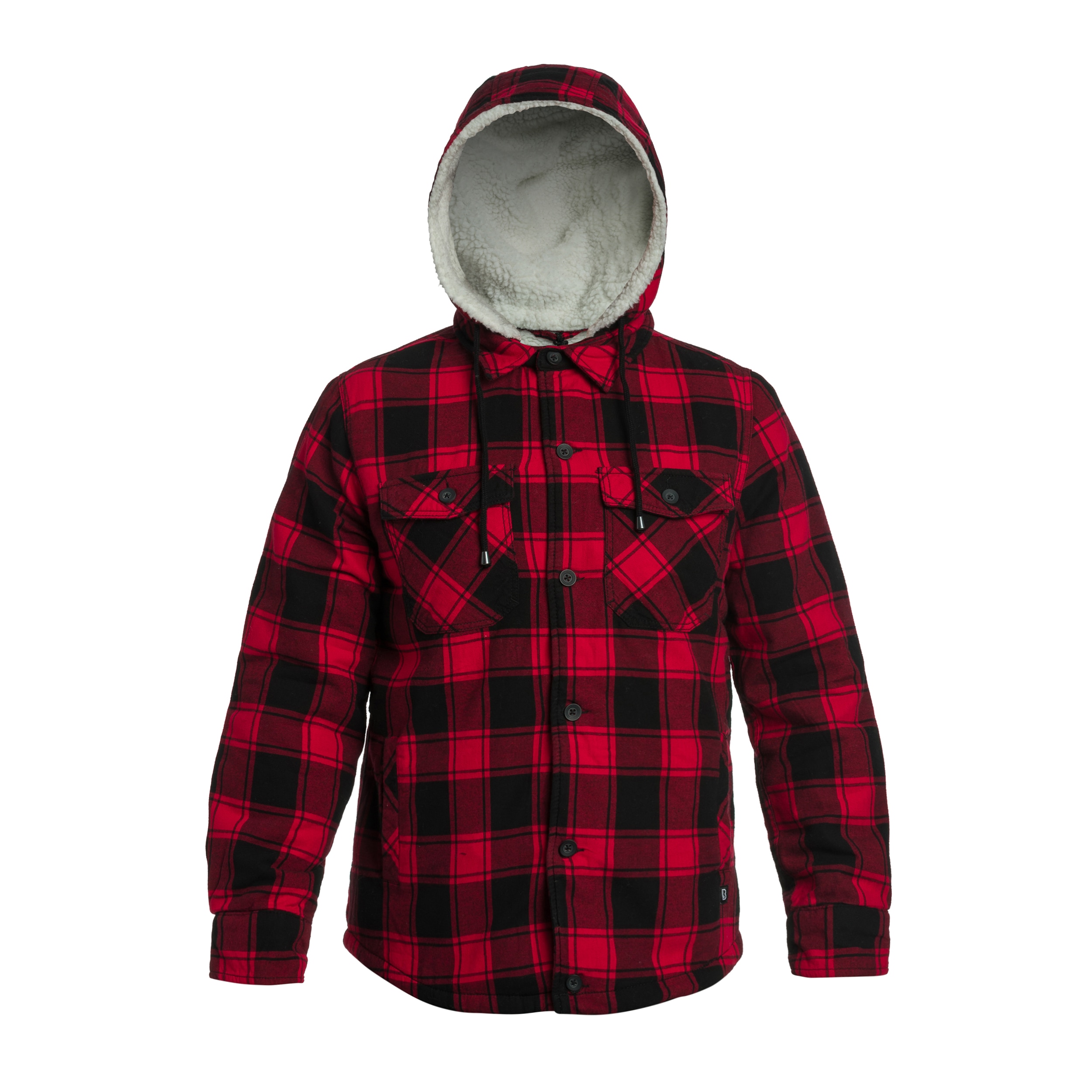Geacă Brandit Lumberjacket Hooded Red/Black Checkered