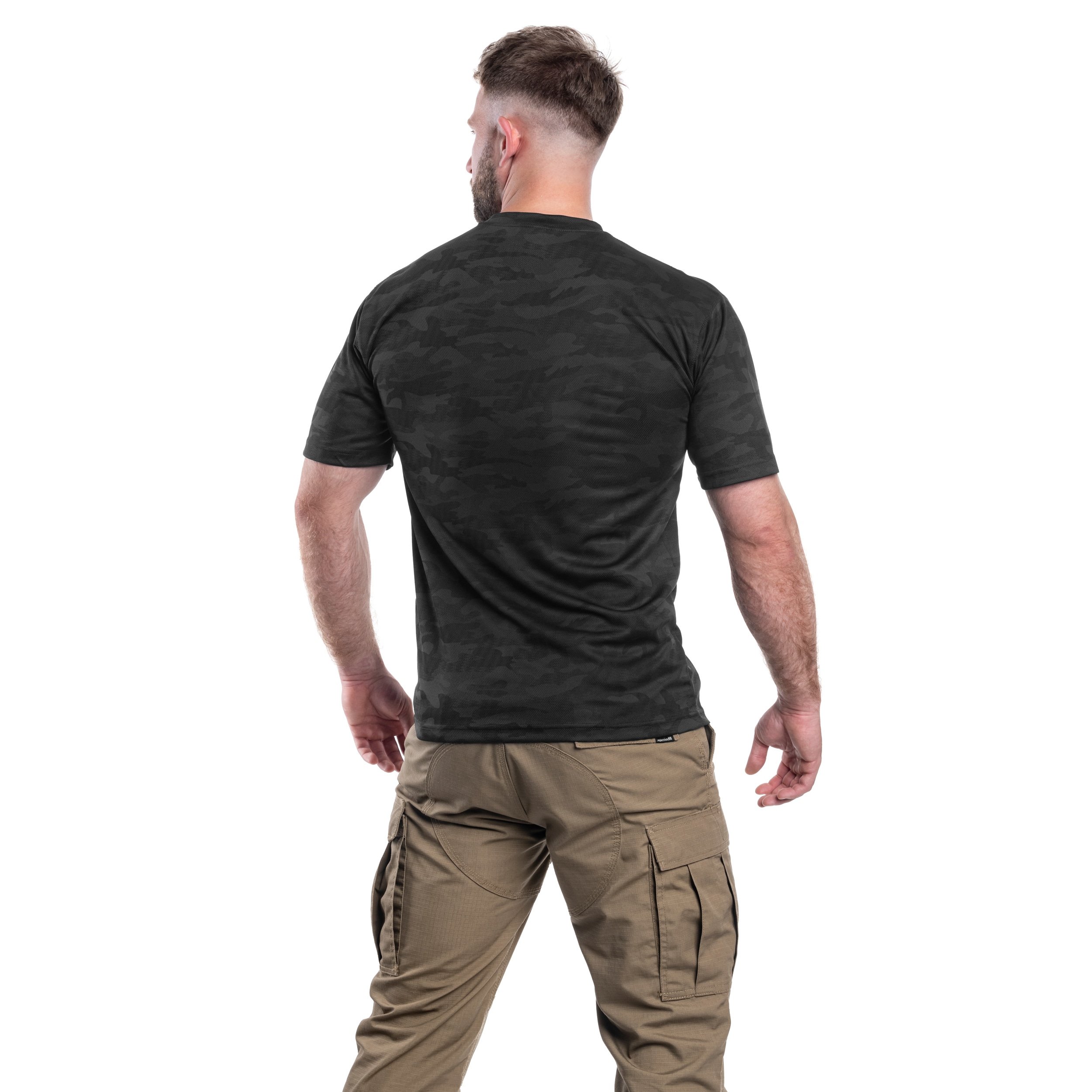 Tricou termoactiv Mil-Tec Short Sleeve - Dark Camo