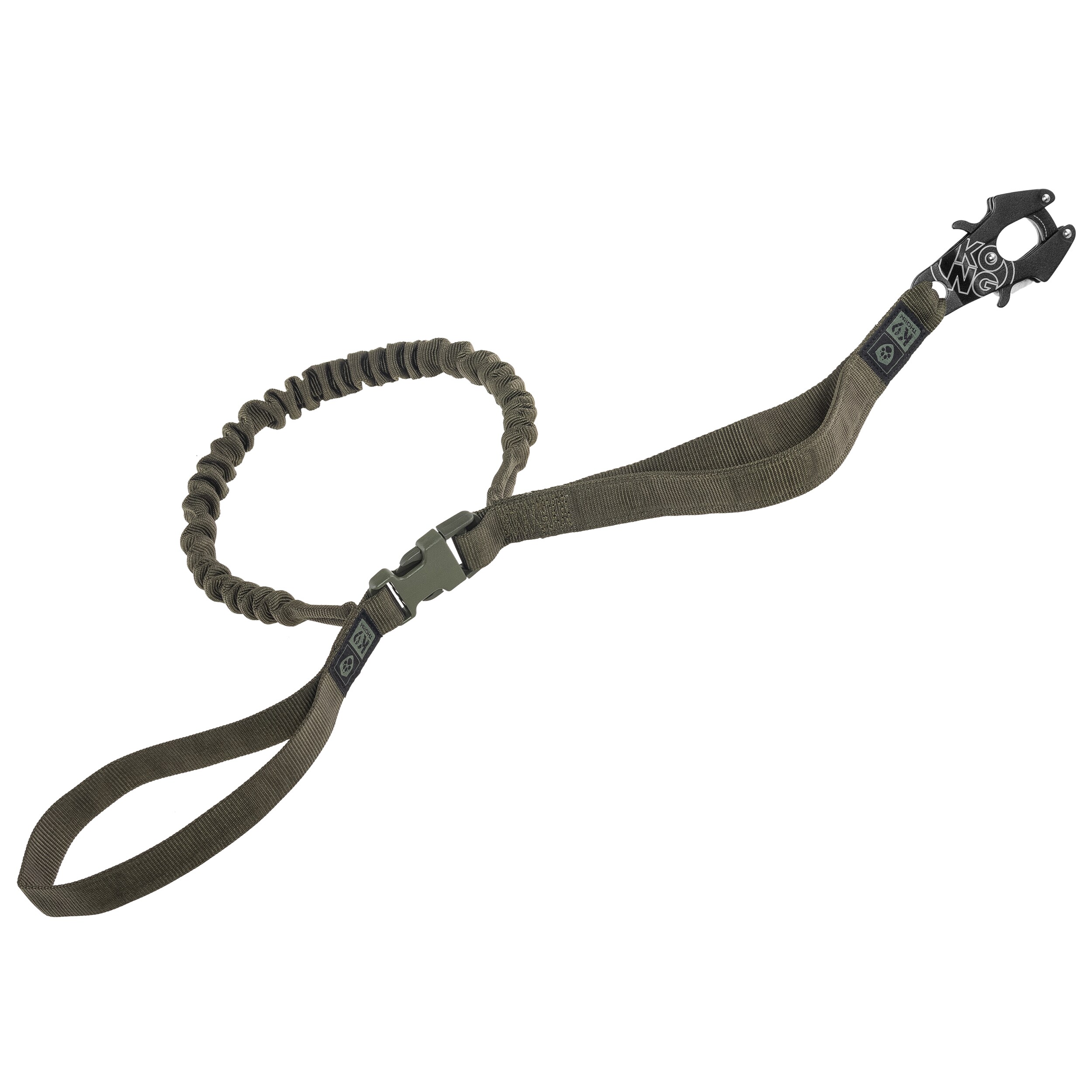 Lesă pentru câini K9 Thorn Frog Kong cu amortizor 272 cm - Olive