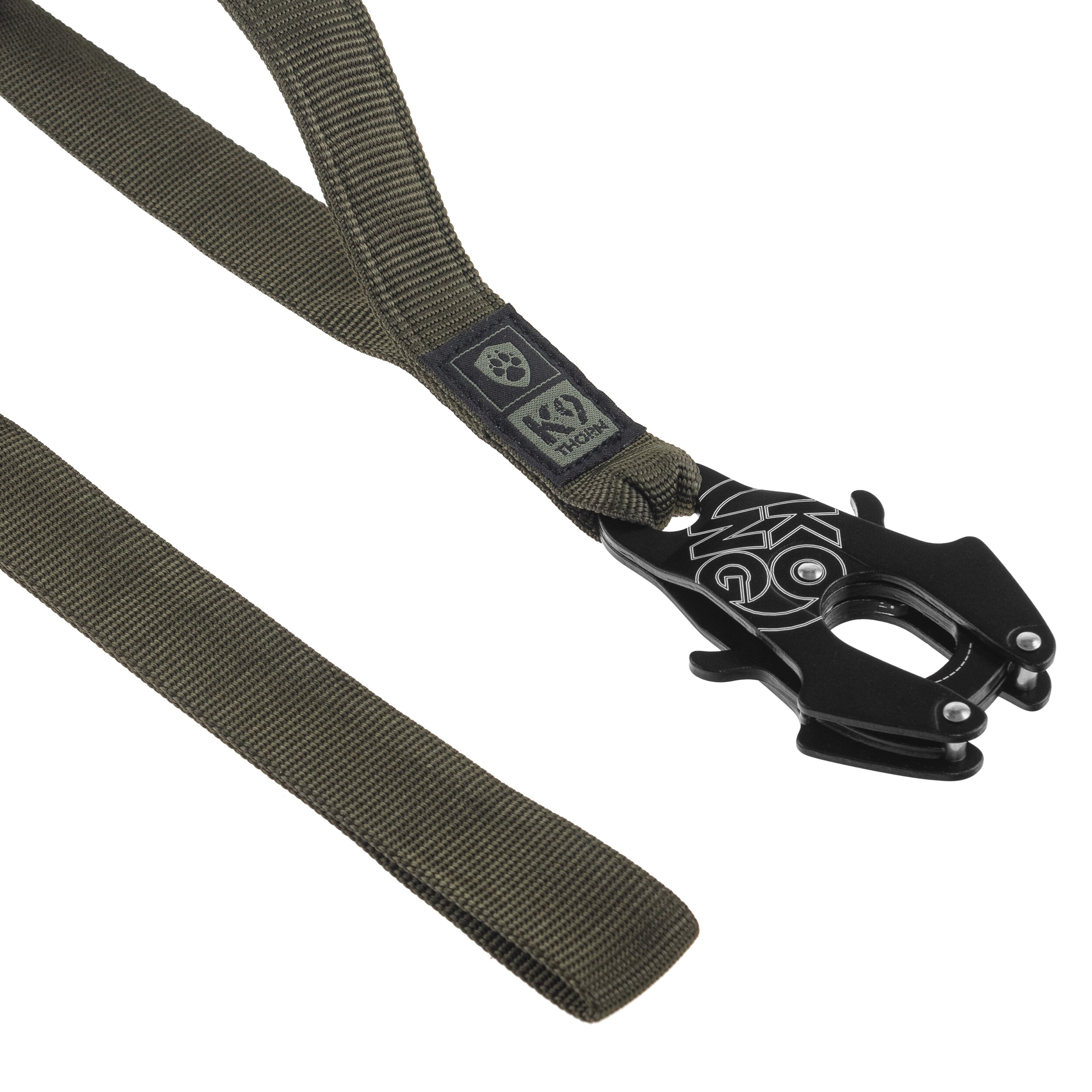 Lesă pentru câini K9 Thorn Frog Kong cu amortizor 272 cm - Olive