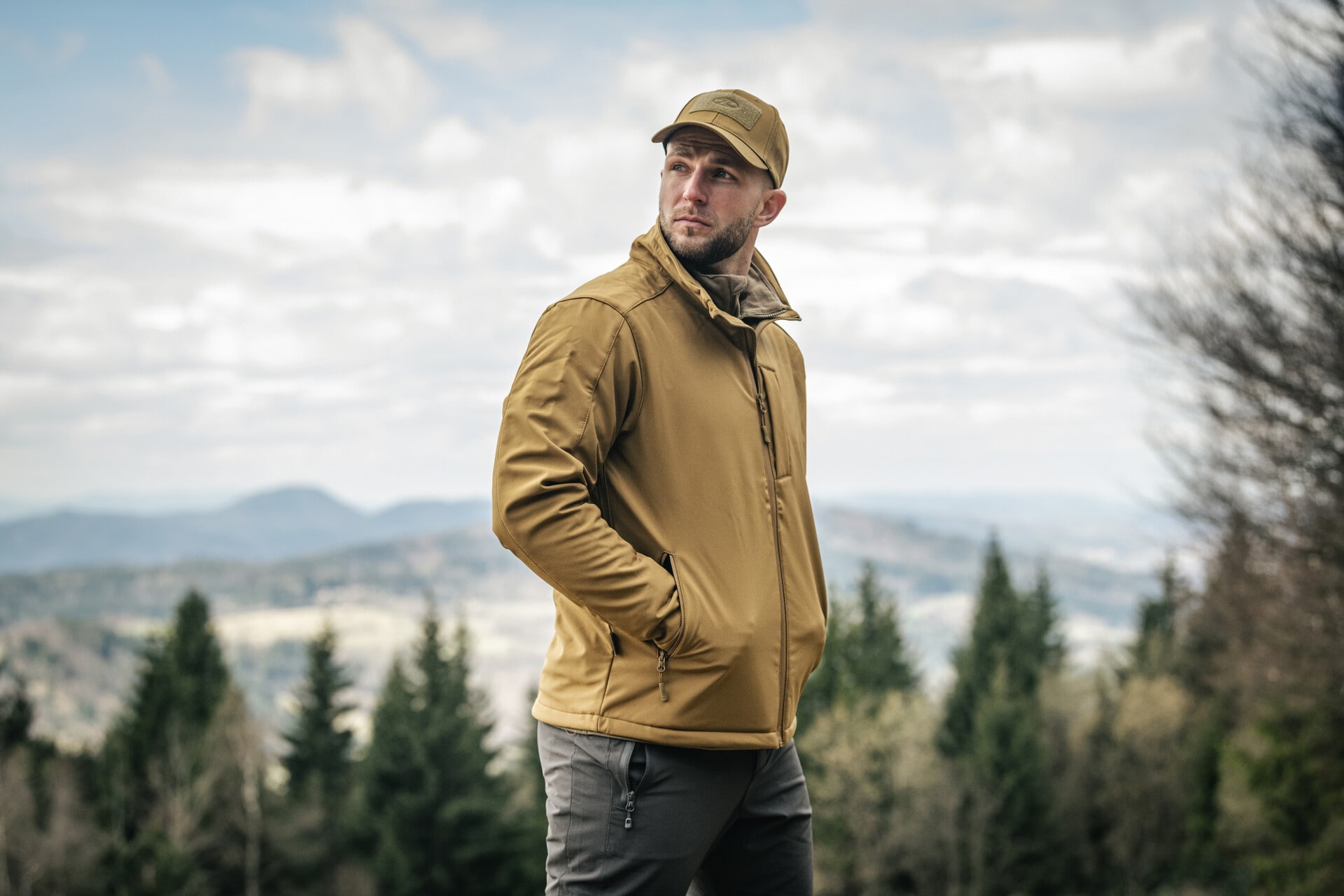 Geacă Highlander Outdoor Odin Softshell - Tan