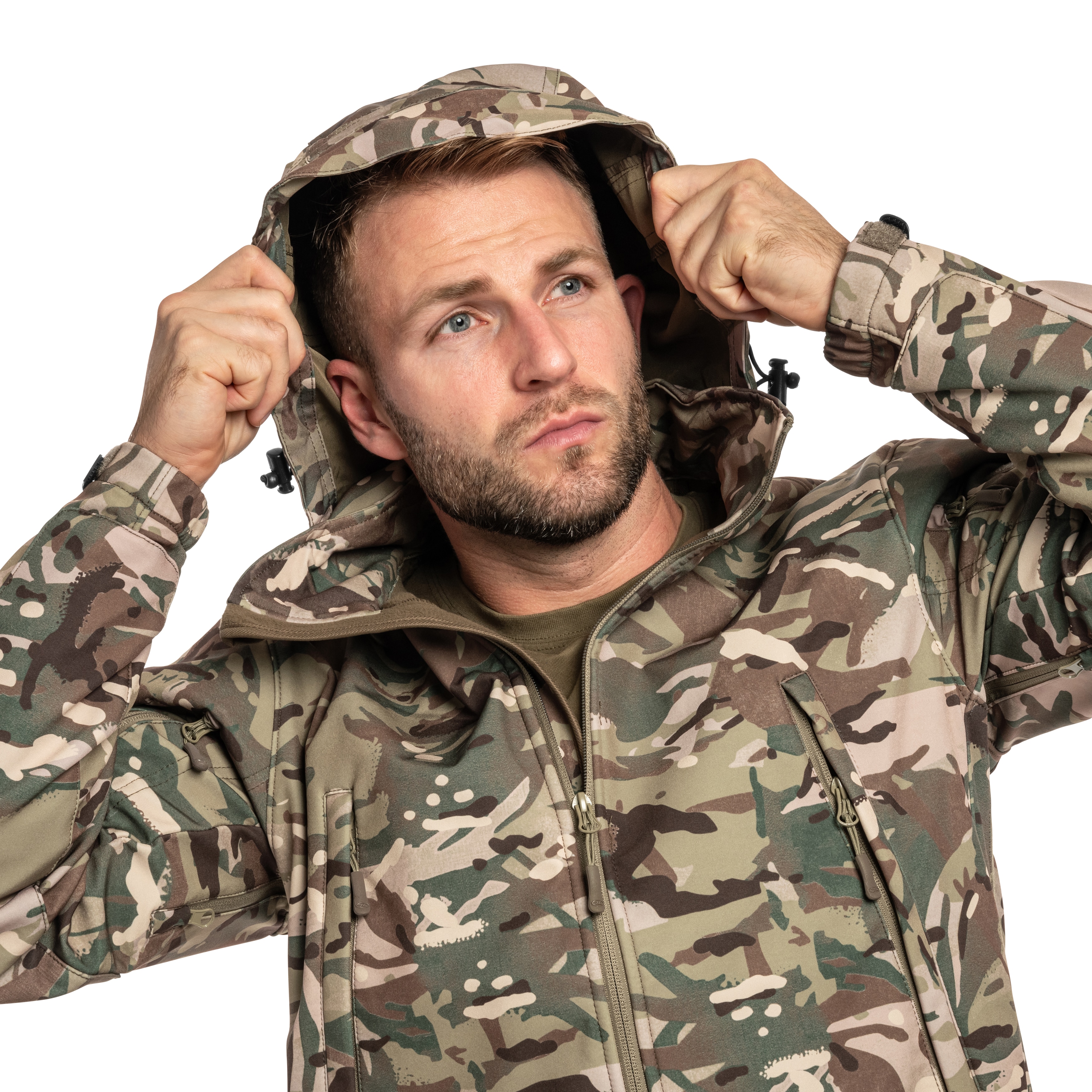 Geacă Highlander Forces Tactical Softshell - Arid MC Camo