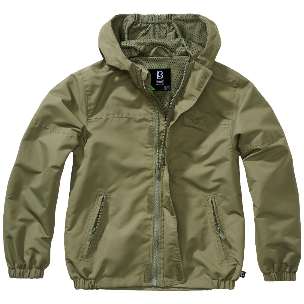 Geacă pentru copii Brandit Summer Windbreaker Frontzip - Olive