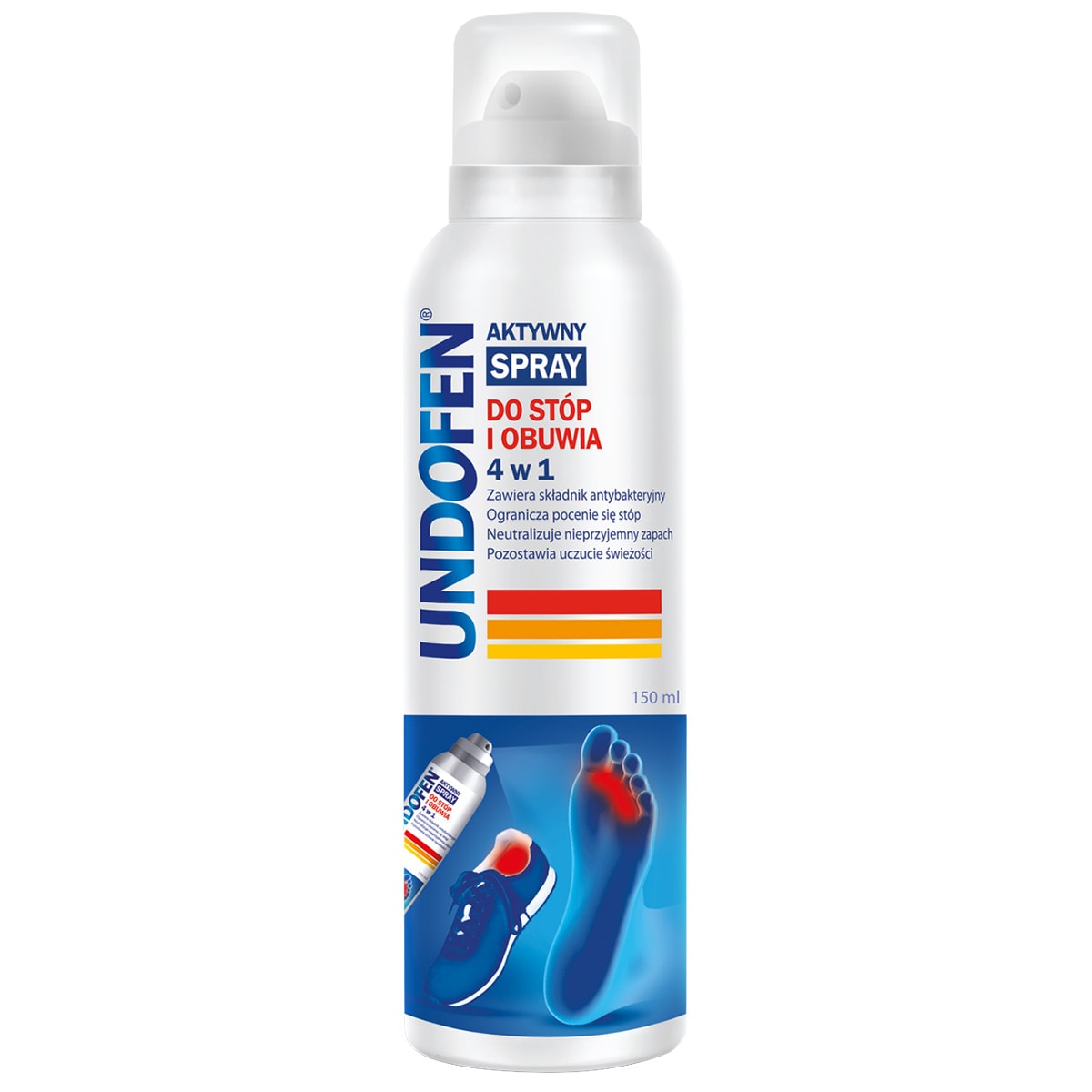 Spray pentru picioare și încălțăminte Undofen 4 in 1 - 150 ml