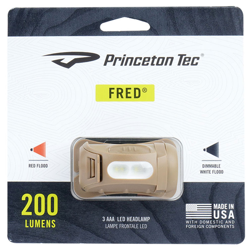 Lanternă frontală Princeton Tec Fred Tan - 200 lumeni