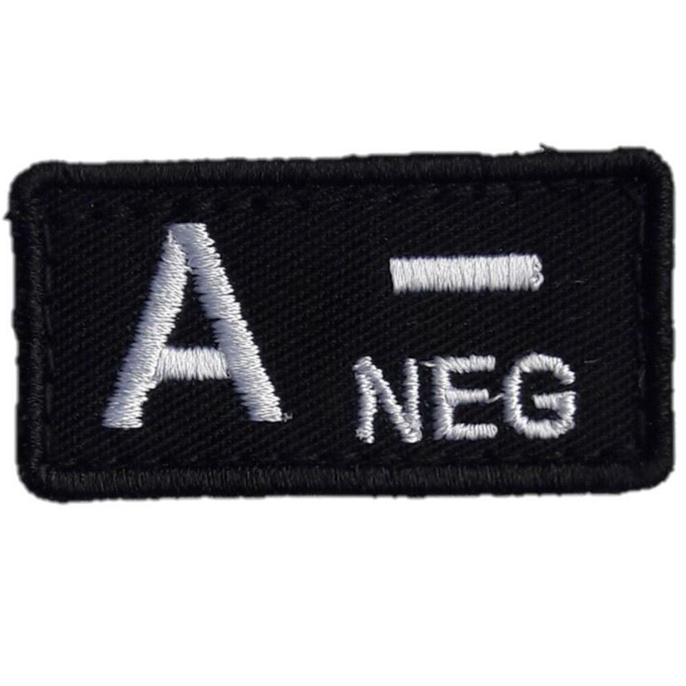 Emblemă Haasta cu grupa de sânge A Rh- Black