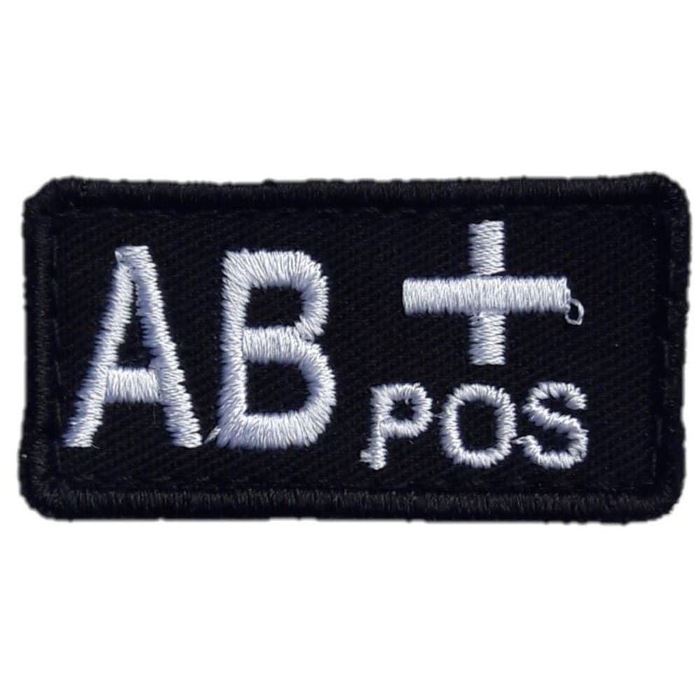 Emblemă Haasta cu grupa de sânge AB Rh+ Black